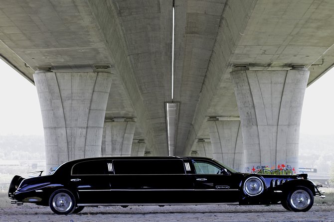 1 hour ride in vintage limousine - Prague from behind the limousine window