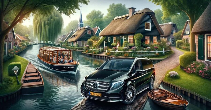 Amsterdam: Explore Giethoorn in a Private Tour with Driver - One hour on the canals