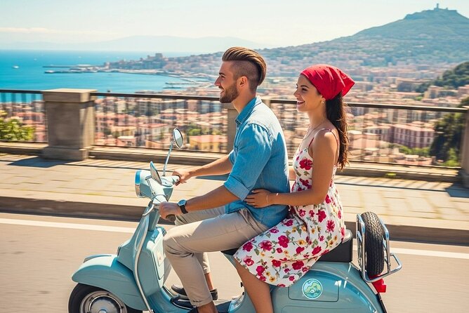 Audioguided Vespa Tour of Naples (Vespa with driver) - Fontana del Sebeto and the road to Posillipo