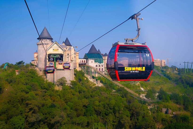 Da Nang: Ba Na Hills and Golden Bridge Limousine Tour - The second cable car and French Village lunch