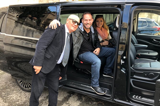 Fiumicino Airport private transfers with luxury Mercedes van - What happens after you land at Fiumicino