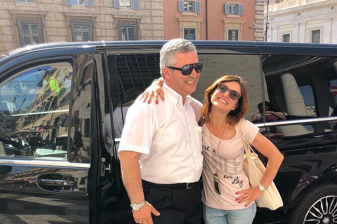 Fiumicino Airport private transfers with luxury Mercedes van - The return journey to Fiumicino or Ciampino