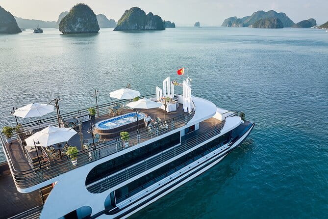 From Hanoi: Best Halong 5-Star Day Cruise, Buffet Lunch,Limousine - Hang Luon, with three ways to spend the hour