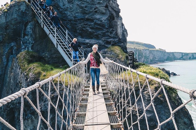 Giants Causeway Tour from Belfast + FREE Belfast Mural Tour - Carrick-a-Rede and the Atlantic drop