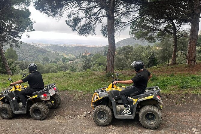 Guided Quad Activity with driver's license and without driver's license - Leaving the coast for Santa Susanna’s mountain tracks