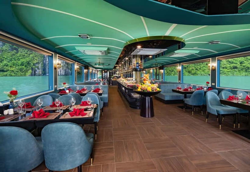 Ha Long Bay Cruise w/ Jacuzzi, Kayak & Limo from Hanoi - Boarding the five-star cruise at Tuan Chau