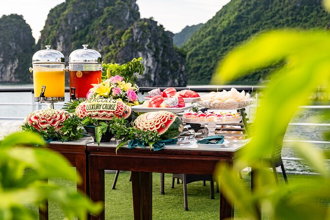 Halong bay 5star Cruise Day Trip: Buffet lunch & Limousine bus - Hanoi pickup and the limousine ride to Tuan Chau