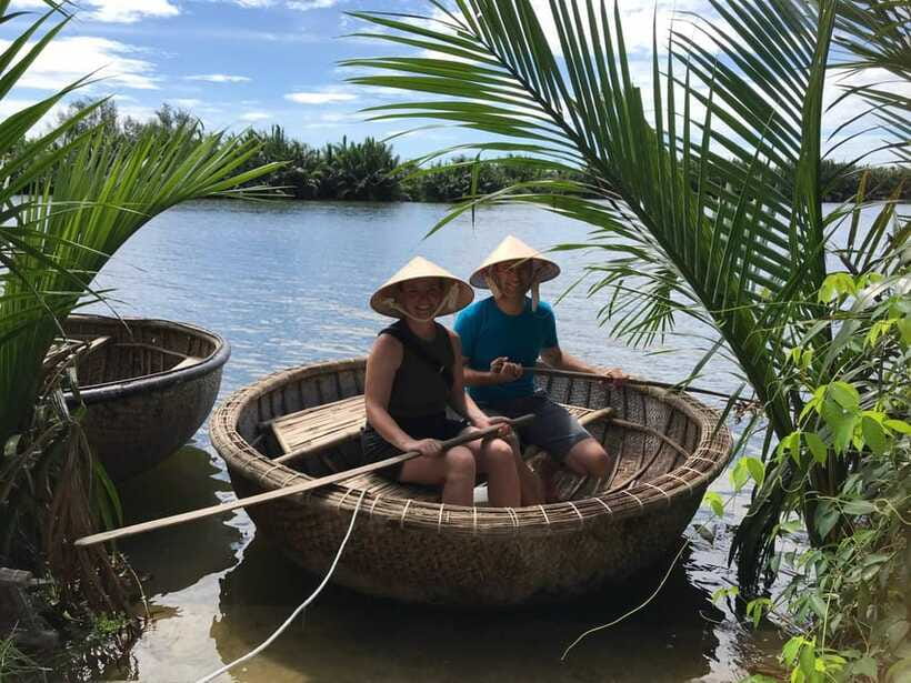 Hao Coconut: Hoi An Basket Boat Tour W 2-Ways by Private Car - Boat spinning, dancing, and karaoke