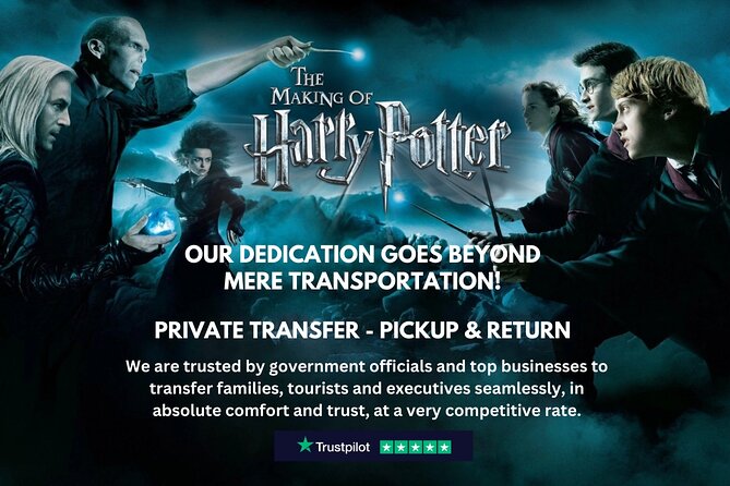 Harry Potter Tour of Warner Bros Studio Transfer - Pickup Return - A private ride to the Harry Potter studios