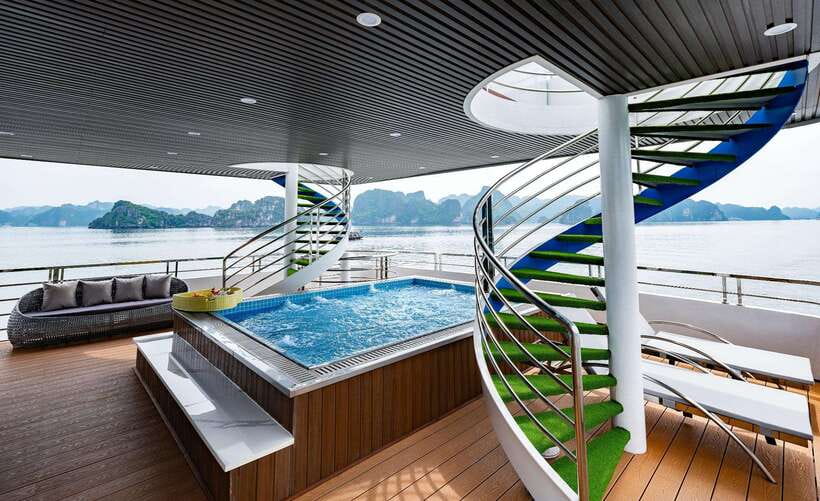 Hercules Ha Long Bay New Cruise From Hanoi With Limousine - Titop Island for swimming or a panoramic climb