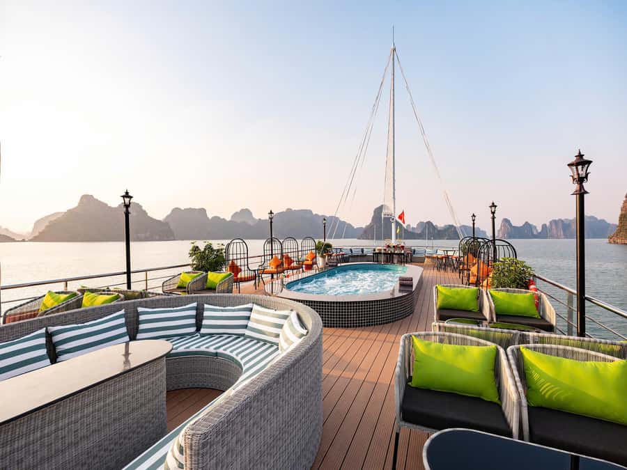 Luxury 6-Star Azura Cruise Halong Bay, Free Hanoi Limousine - Boarding and settling into your balcony cabin