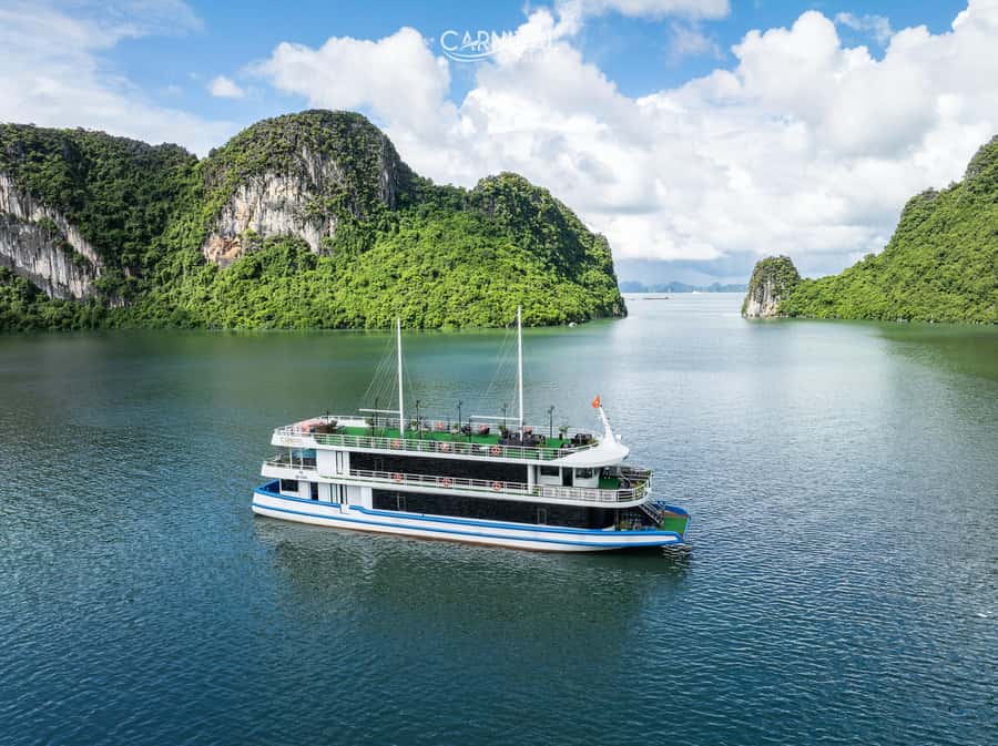 Luxury 6-Star Azura Cruise Halong Bay, Free Hanoi Limousine - Sunset drinks and evening activities onboard