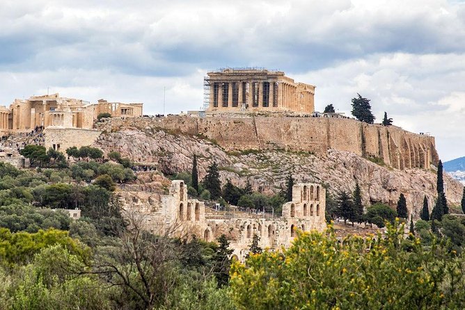 Mercedes Private Tour to Classical Athens and Temple of Poseidon - Panathenaic Stadium shows modern Greece looking backward