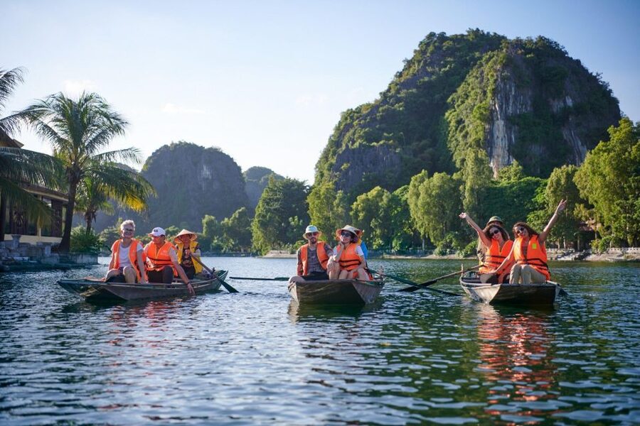 Ninh Binh 1 Day,HoaLu-Tam Coc-Mua Cave,Buffet Lunch,Limo Bus - Leaving Hanoi in a limousine bus