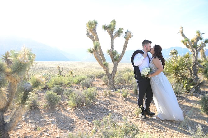 Red Rock Canyon Wedding by Private Limousine - A simple ceremony under Red Rock’s cliffs