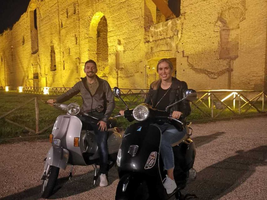 Rome by Night Vespa Tour With Driver/Private Guide - Baths of Caracalla and the old southern road