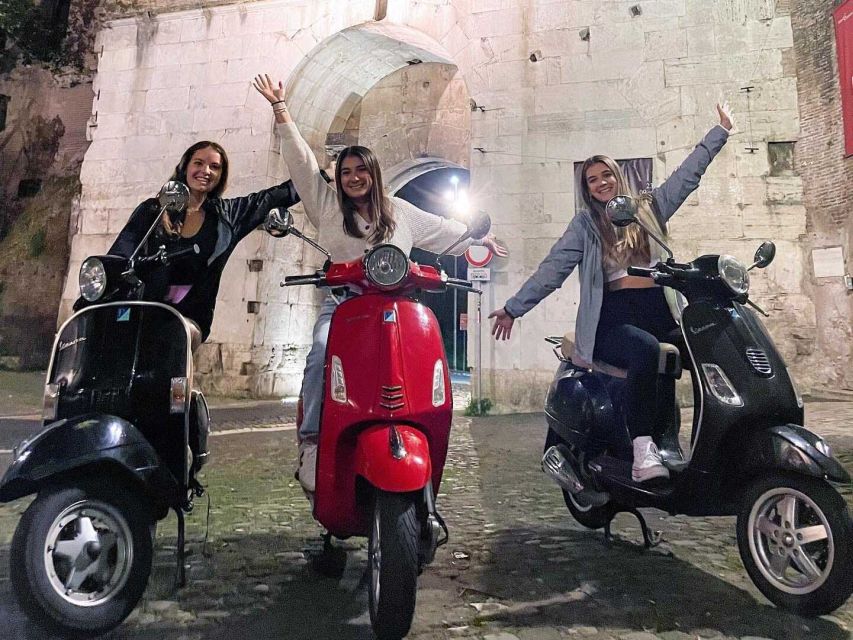 Rome by Night Vespa Tour With Driver/Private Guide - The Pyramid of Cestius and Testaccio