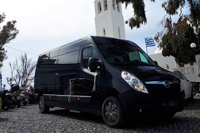 Santorini Chauffeur Services per Hour - The vehicle, comfort, and group size