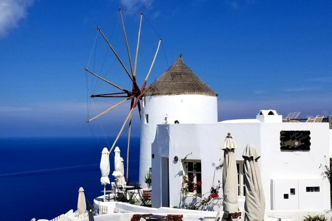Santorini Private Driver: Explore Santorini - Port & Hotel Pickup - Prophet Elias offers Santorini from above