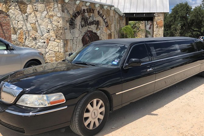 Texas Hill Country Group Wine Tour by Limousine - Table-side tasting at Wimberley Valley Winery
