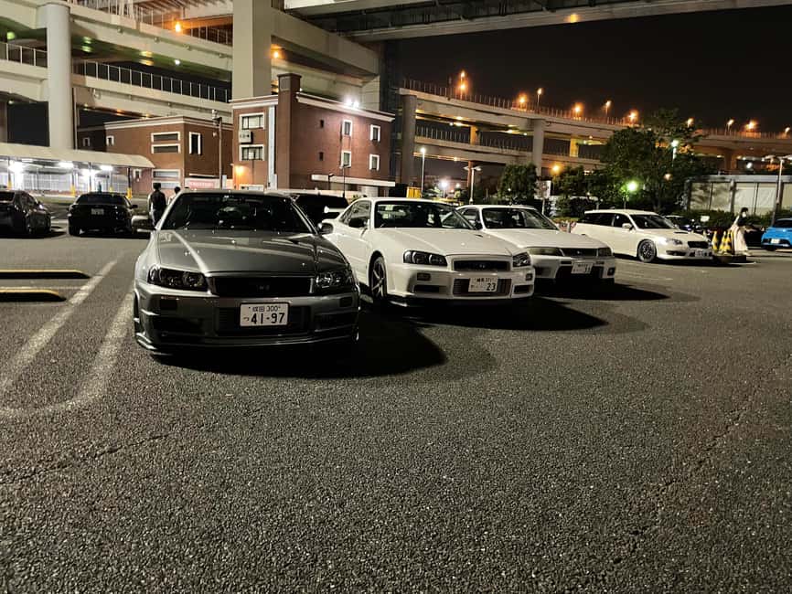 Tokyo: JDM Car Culture Tour with Mercedes C63s AMG - Arriving at Daikoku Parking Area